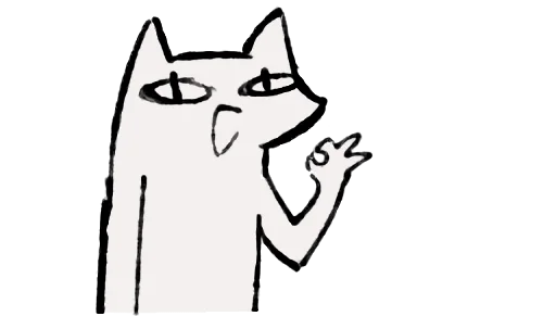 кошка эскиз рисование