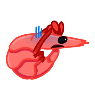 Стикер Shrimp @stickersb2b - 4