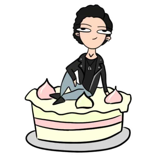 торт на день рождения рисование клипарт