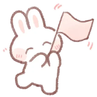 Стикер Кролик @anime4_arts - 2