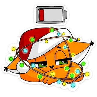 Стикер Новый год с Крошкой Ши :: @stickroom - 6