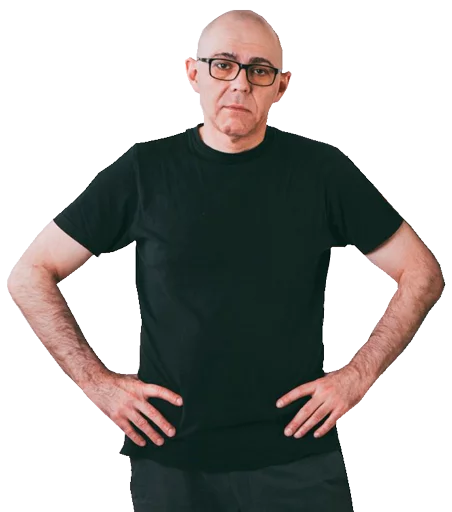 person glasses active shirt