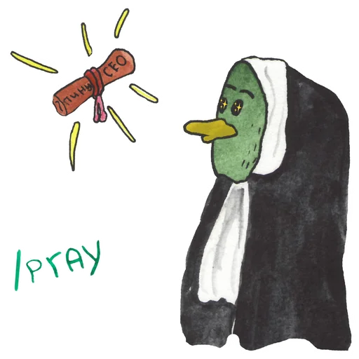 Sticker Утец-дудец by @Pexil404 @k2nrt - 10