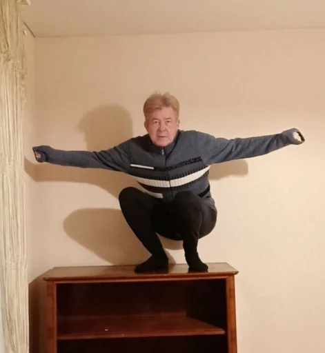 wall furniture person