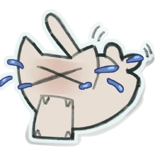 Стикер кукуха маленкий ушастый кирпич - 2