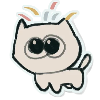 Стикер кукуха маленкий ушастый кирпич - 7