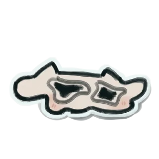 Стикер кукуха маленкий ушастый кирпич - 3