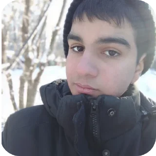 Sticker @TgEmodziBot Культ Арманчика с девственными усиками - 1