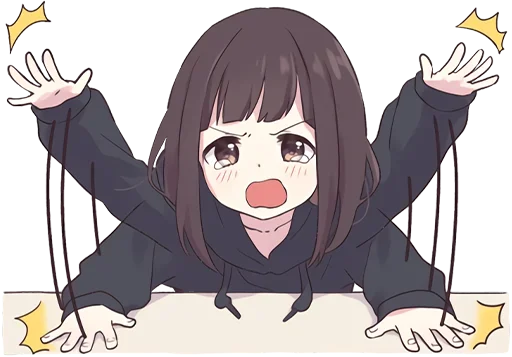 Стикер Куруми-чан 2 @nyasticks - 4