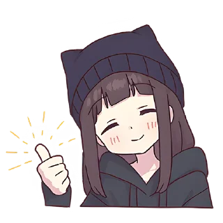 Стикер Куруми-чан (bonus) @Nyasticks - 6