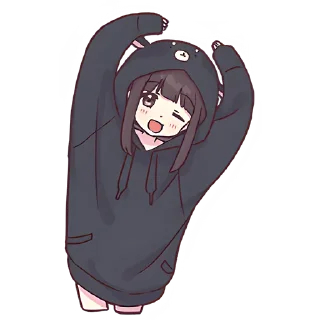 Стикер Куруми-чан (bonus) @Nyasticks - 1