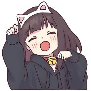 Стикер Куруми-чан (bonus) @Nyasticks - 2
