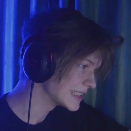 human face person headphones