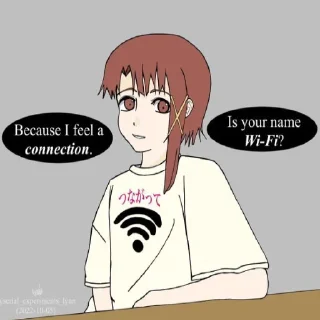 Sticker 📺 ༉‧ Let's all love Lain @an1meshn4yawik1pedia - 2