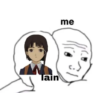 Sticker 📺 ༉‧ Let's all love Lain @an1meshn4yawik1pedia - 1