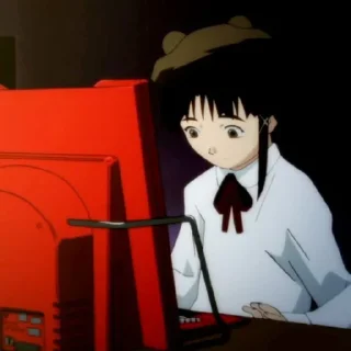 Sticker 📺 ༉‧ Let's all love Lain @an1meshn4yawik1pedia - 11