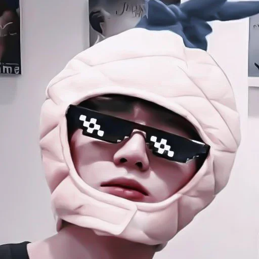 cartoon human face fashion accessory