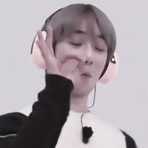 headphones earphone human face