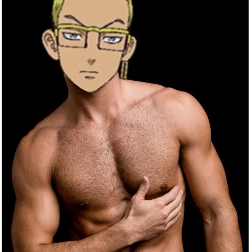 human face chest man