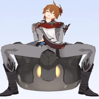 Sticker приходит кейя в бар и говорит можно мне дилюка горничную - 11