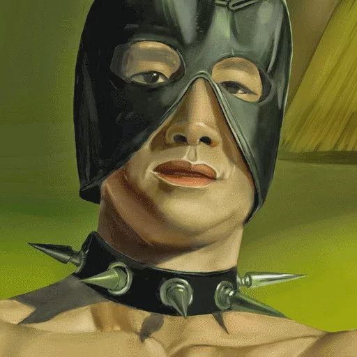 painting cartoon human face