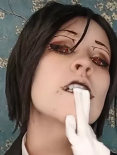 person human face lip