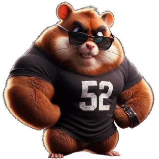 Sticker Хомяк Leo  @HOMAFROMSPB - 0