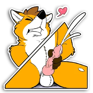 Стикер Foxbrush Tailhole (NSFW Foxbrush Tailwag) - 2
