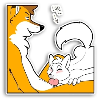 Стикер Foxbrush Tailhole (NSFW Foxbrush Tailwag) - 11