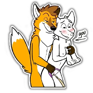 Стикер Foxbrush Tailhole (NSFW Foxbrush Tailwag) - 7