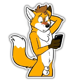 Стикер Foxbrush Tailhole (NSFW Foxbrush Tailwag) - 8