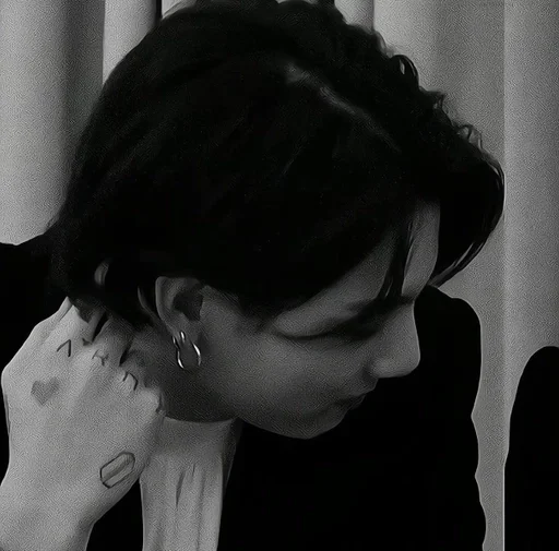 person black and white human face