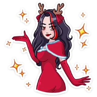Стикер Новогодняя Лилит (@TgSticker) - 11