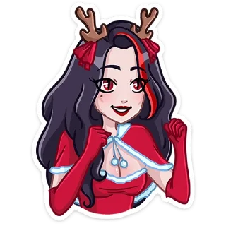 Стикер Новогодняя Лилит (@TgSticker) - 6
