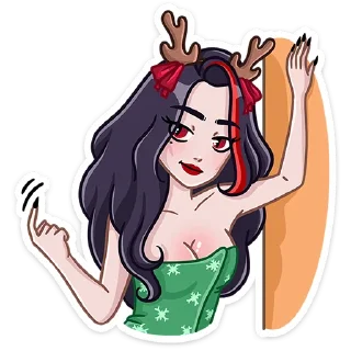Стикер Новогодняя Лилит (@TgSticker) - 2