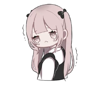 Sticker pink pigtails @menheraisgod - 0