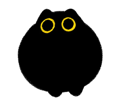 Owl Black Cat @mewsticks - 