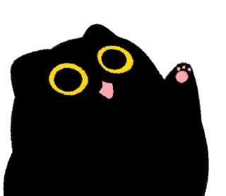 Стикер Owl Black Cat @mewsticks - 6