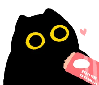 Стикер Owl Black Cat @mewsticks - 10