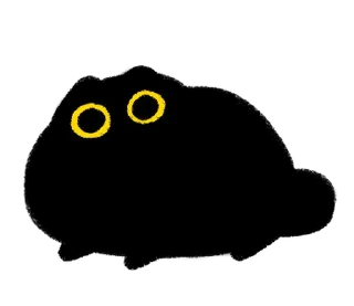 Стикер Owl Black Cat @mewsticks - 2