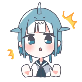 Sticker ૮₍ ˶ᵔ ᵕ ᵔ˶ ₎ა акула !! 
★ стикеры: @cute_stickers_emoji ★ - 2