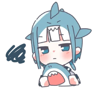 Sticker ૮₍ ˶ᵔ ᵕ ᵔ˶ ₎ა акула !! 
★ стикеры: @cute_stickers_emoji ★ - 5