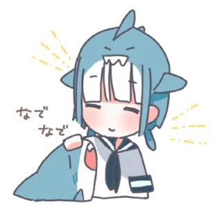 Sticker ૮₍ ˶ᵔ ᵕ ᵔ˶ ₎ა акула !! 
★ стикеры: @cute_stickers_emoji ★ - 6