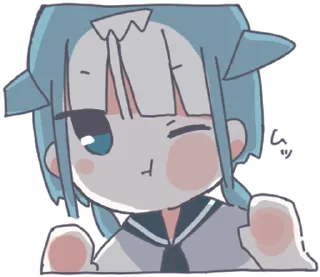 Sticker ૮₍ ˶ᵔ ᵕ ᵔ˶ ₎ა акула !! 
★ стикеры: @cute_stickers_emoji ★ - 1