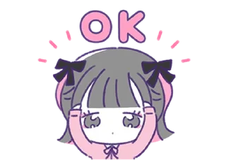 Стикер ♡地雷ちゃん♡２ @moe_sticker_bot - 7