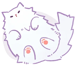 Sticker ⪩ ꒰ white kitten ꒱ ⪨ @svalkablin - 2