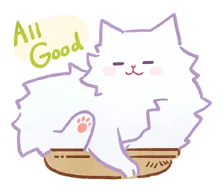 Sticker ⪩ ꒰ white kitten ꒱ ⪨ @svalkablin - 1