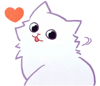 Sticker ⪩ ꒰ white kitten ꒱ ⪨ @svalkablin - 8