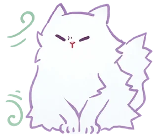 Sticker ⪩ ꒰ white kitten ꒱ ⪨ @svalkablin - 4
