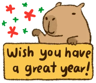 Sticker капибара 2 // 🪵 @svalkablin - 1